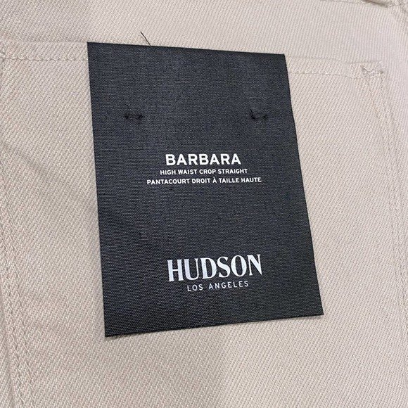 NEW Hudson Ivory Barbara High Rise Crop Straight Jeans 30 Size 10 - Picture 7 of 11